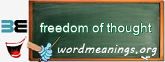 WordMeaning blackboard for freedom of thought